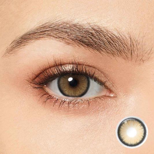 Unleash the daring and adventurous you with Magister Diamond Candy Brown Colored Contacts!