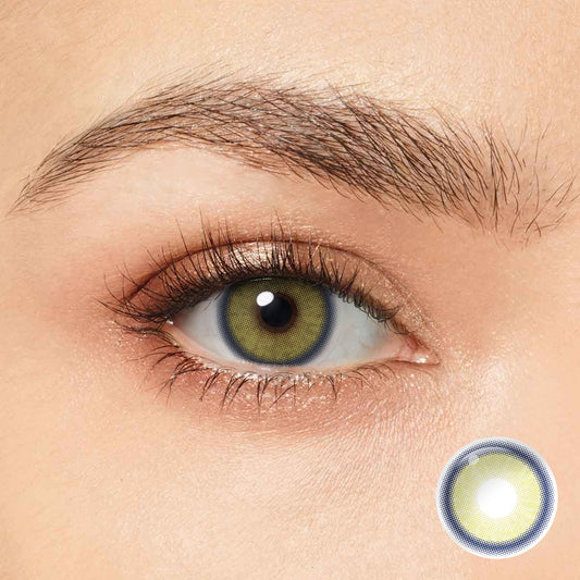 Make your brown eyes stunning with Magister Melody Cream Brown Colored Contacts. The dreamy and mysterious pattern adds a touch of glamour to any eye makeup look, making your eyes shine and warm.