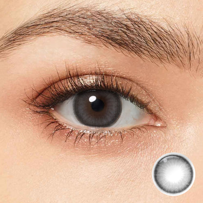 Introducing Magister Nils Gray Colored Contacts. The Iris Cadet Gray creates a natural translucency, while the stunning yellow pattern adds a touch of surprise. 