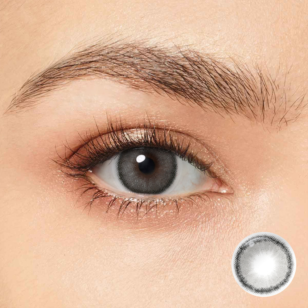 Introducing Magister Roze Charcoal Gray Colored Contacts. Enhance your gaze with a mysterious and elegant charm.