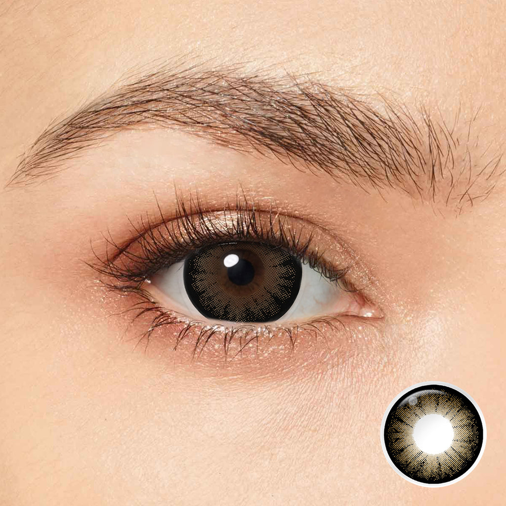 Experience eyes that truly stand out with Magister Supersize Brown Plus lenses! 