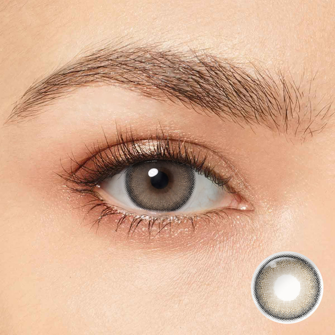 Enhance your natural eye color with Magister Bunny Walnut Brown Colored Contacts. The medium opacity brown shade creates a subtle, natural look, perfect for any occasion.