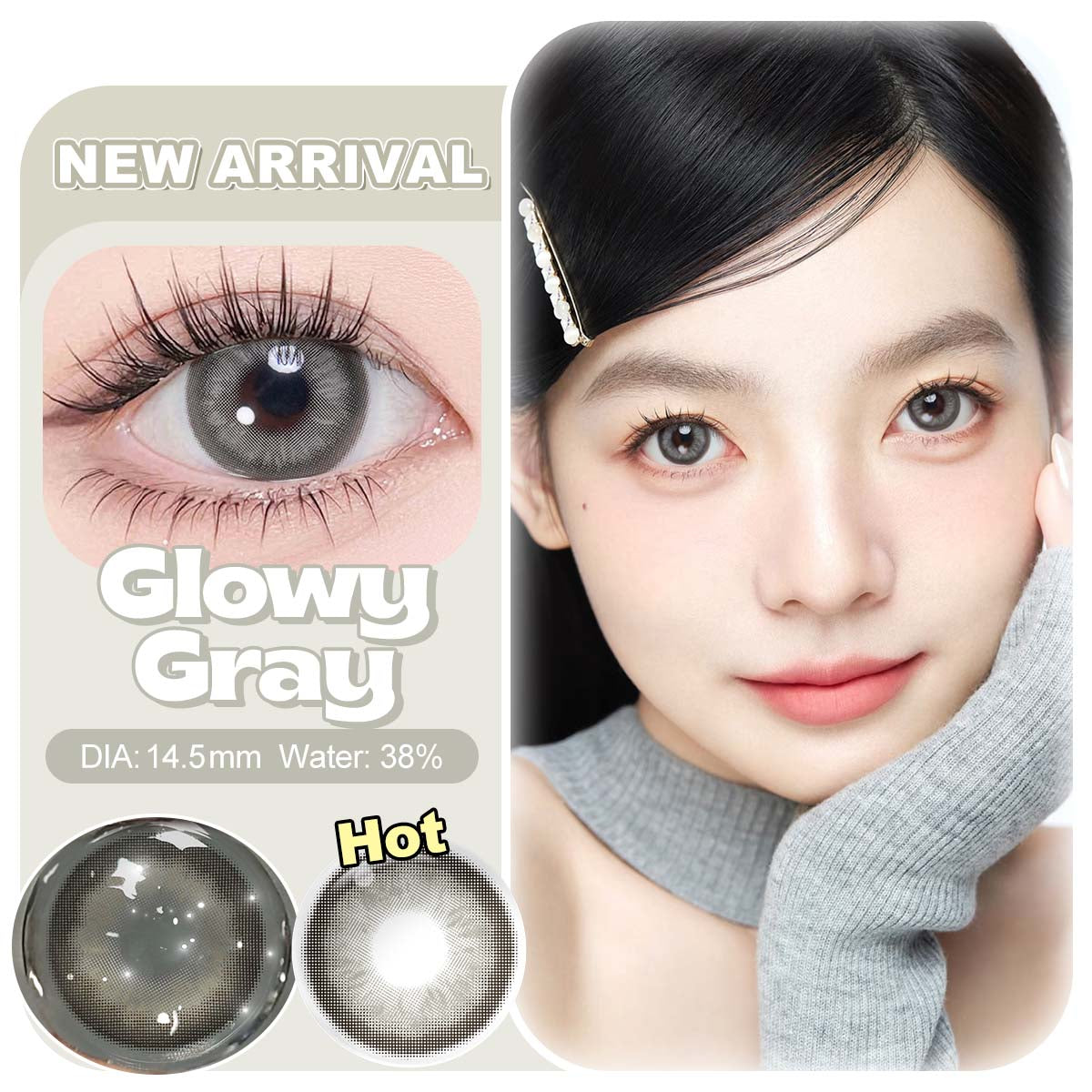 Magister Glowy Gray  Colored Contacts