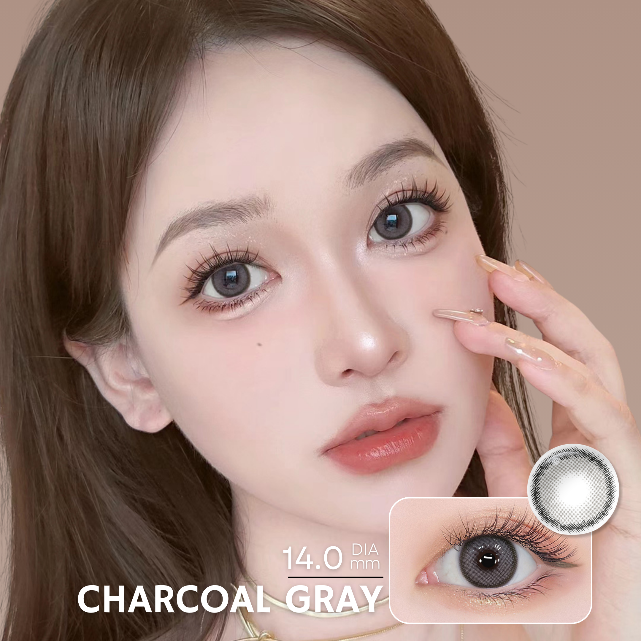 Magister Roze Charcoal Gray Colored Contacts
