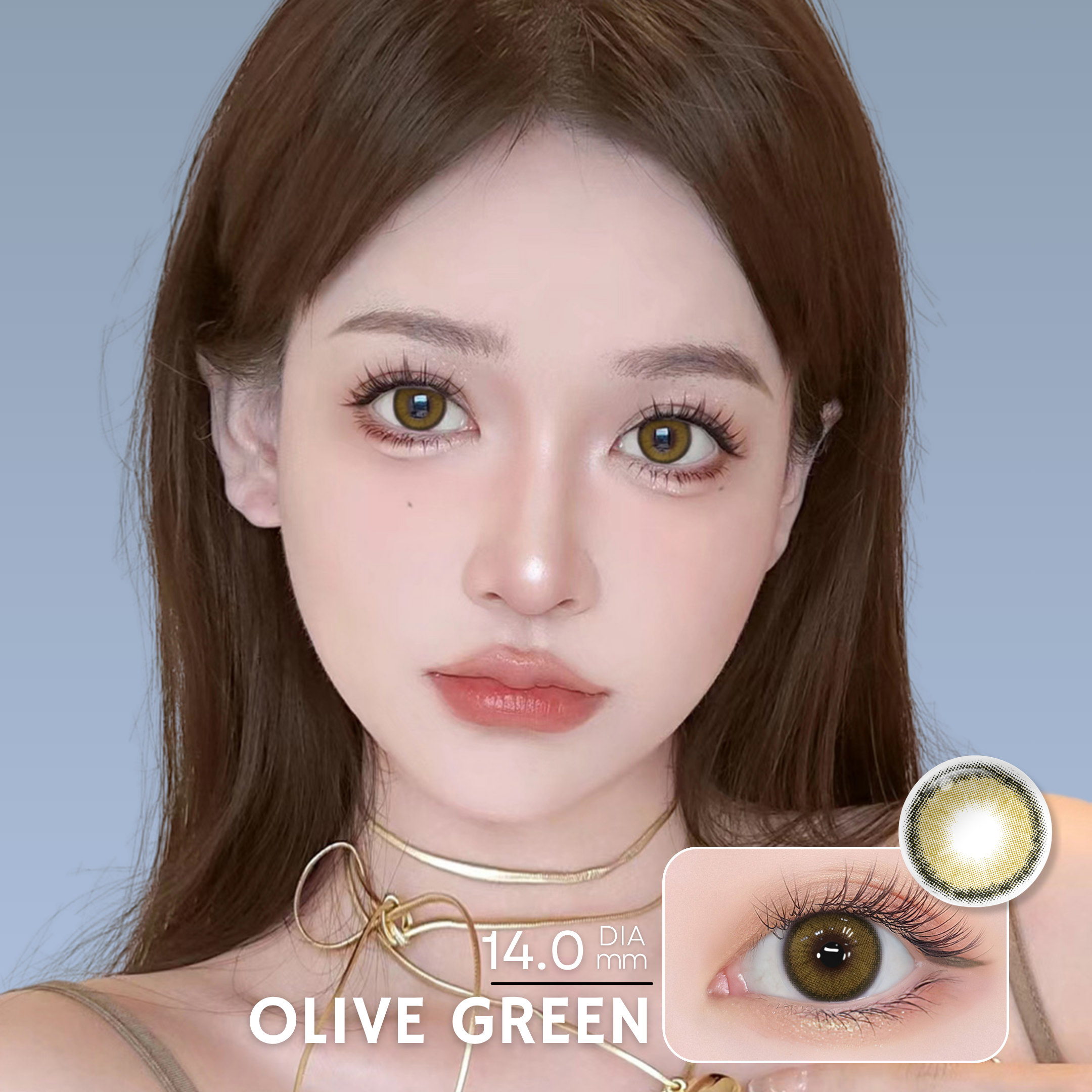 Magister Roze Olive Green Colored Contacts