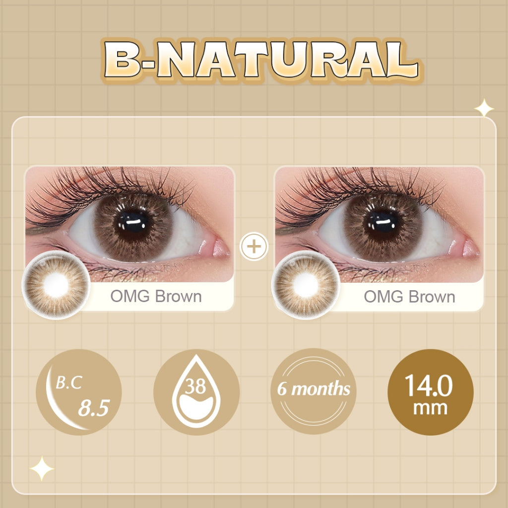 【Buy 2 Get 4 Gifts】Magister Contact Lens With Power Brown Gray Natural Contact Lenses Set 6Months