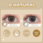 【Buy 2 Get 4 Gifts】Magister Contact Lens With Power Brown Gray Natural Contact Lenses Set 6Months